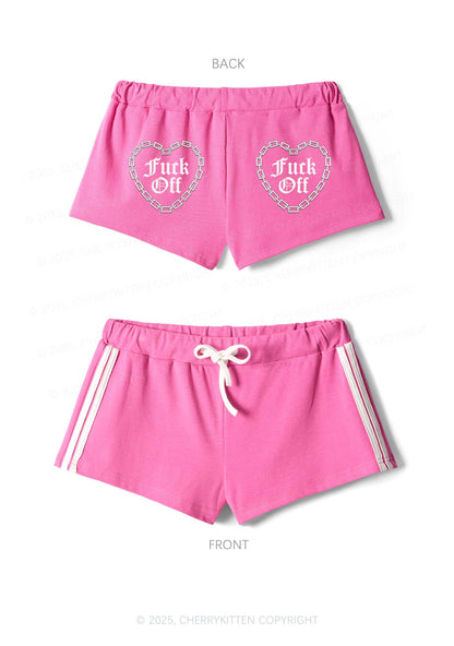 Fxxk Off Y2K Drawstring Mini Shorts Cherrykitten