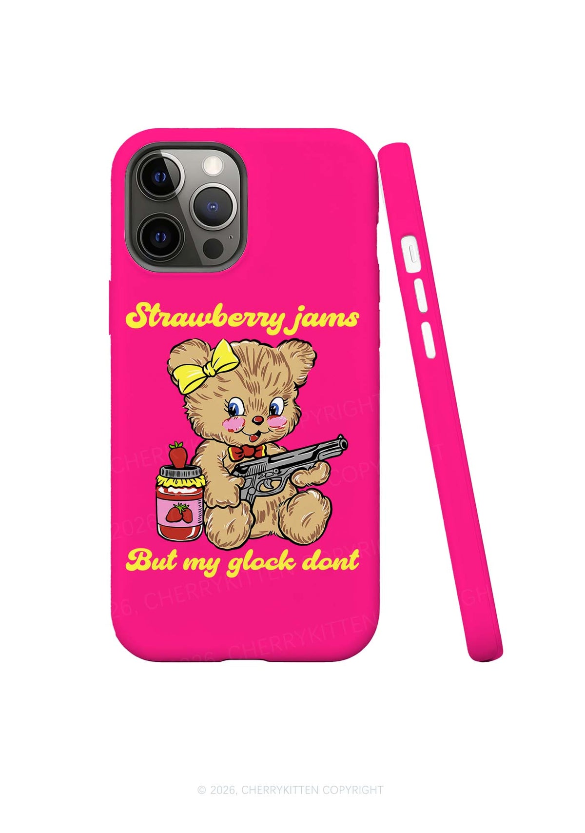 Strawberry Jams Bear Y2K Phone Case Cherrykitten