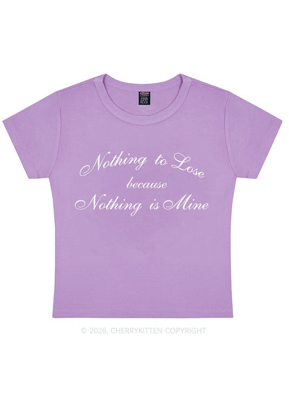 Nothing Is Mine Y2K Baby Tee Cherrykitten