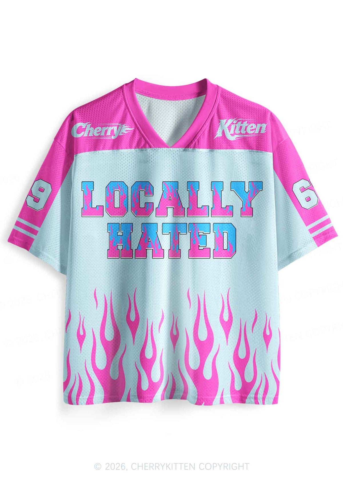 Locally Hated Y2K Sport Jersey Shirts Cherrykitten