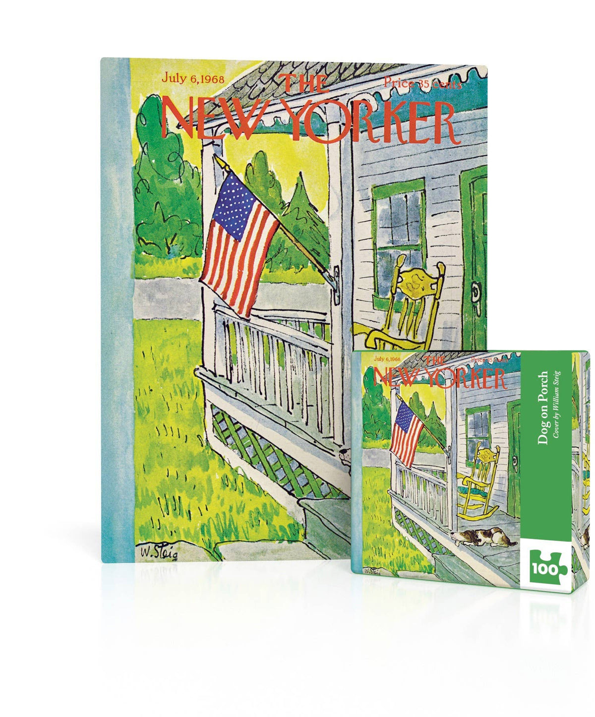 Dog on Porch - 100 Piece Mini Puzzle