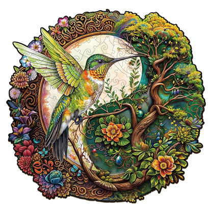 Wooden Hummingbird Puzzles - Unique Shaped Wooden Puzzles for Adults and Kids - Yin Yang Hummingbird Wooden Jigsaw Puzzles - Christmas Birthday Gift for Adults Kids - Puzzle Toys - 200pcs