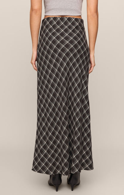 Europa Plaid Skirt - Ash Black