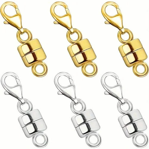 3-Piece: Magnetic Lobster Clasp Necklace Converter with Strong Magnetic Closure