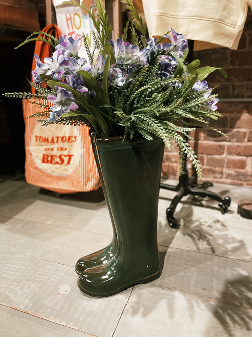 Green Boot Vase (PICK-UP ONLY)