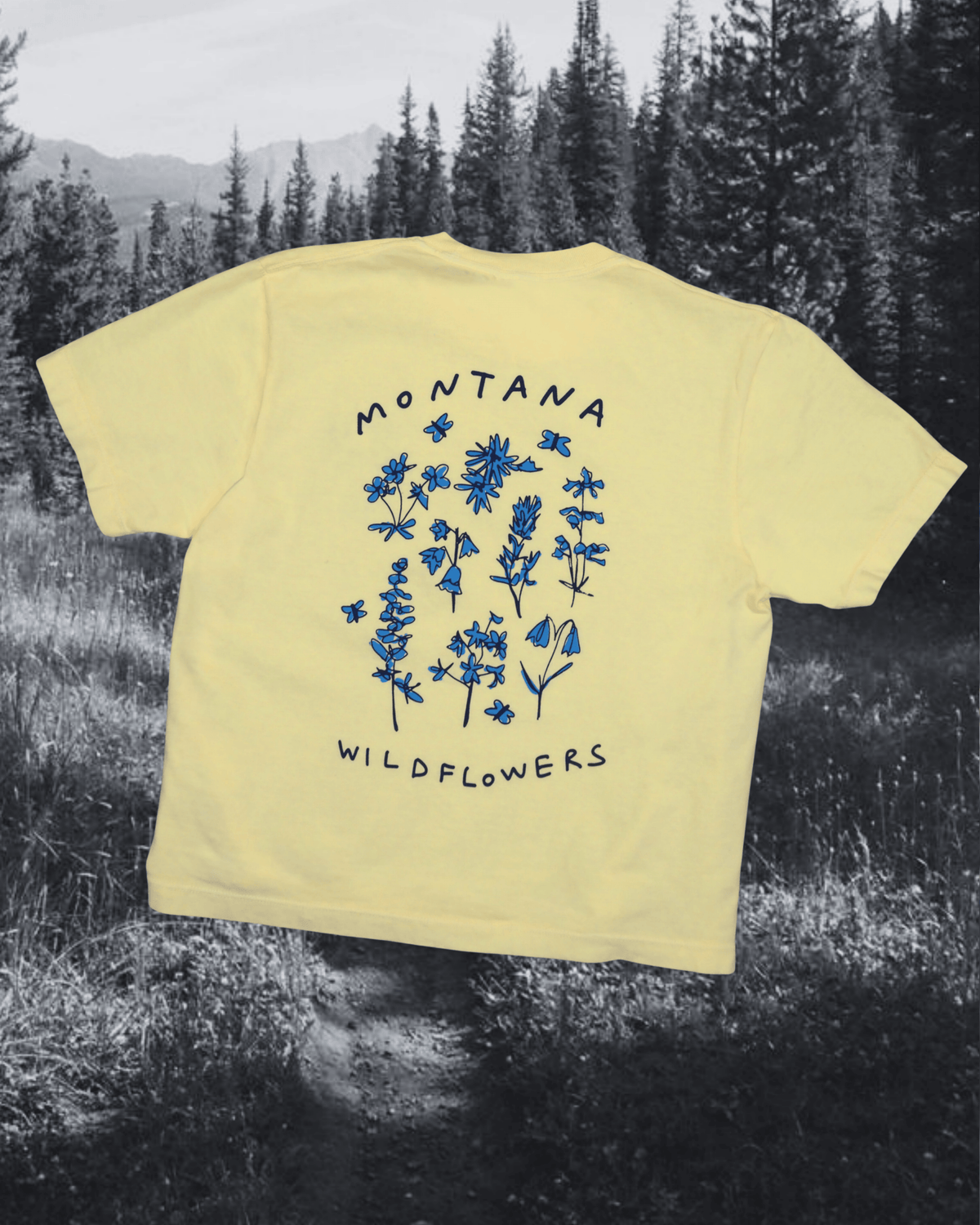 "Montana Meadow" Crop Tee