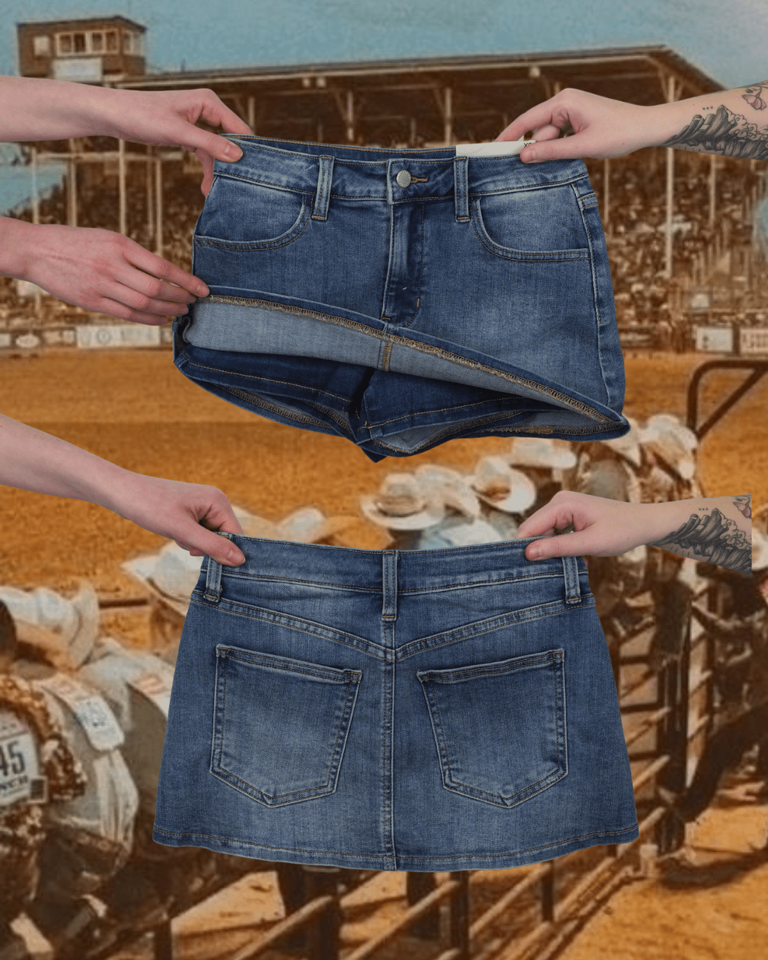 Denim Skort