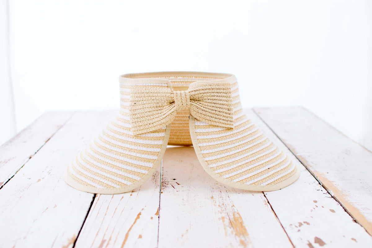 Foldable Bow Stripe Visor