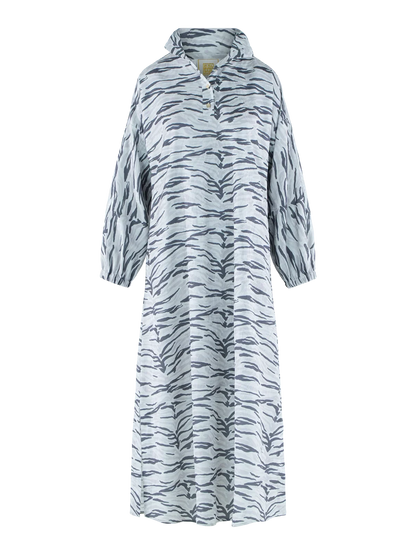 LONG-SLEEVE POPPY MAXI