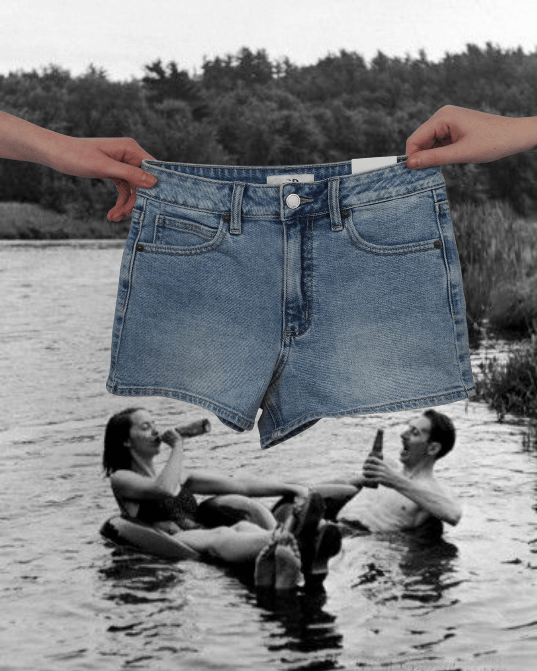 Light Denim Classic Hem Short
