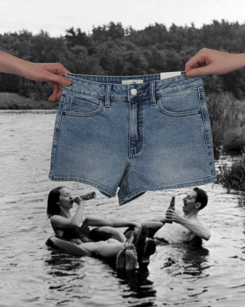 Light Denim Classic Hem Short