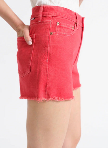 Trouble Maker Jean Shorts- Chili Pepper