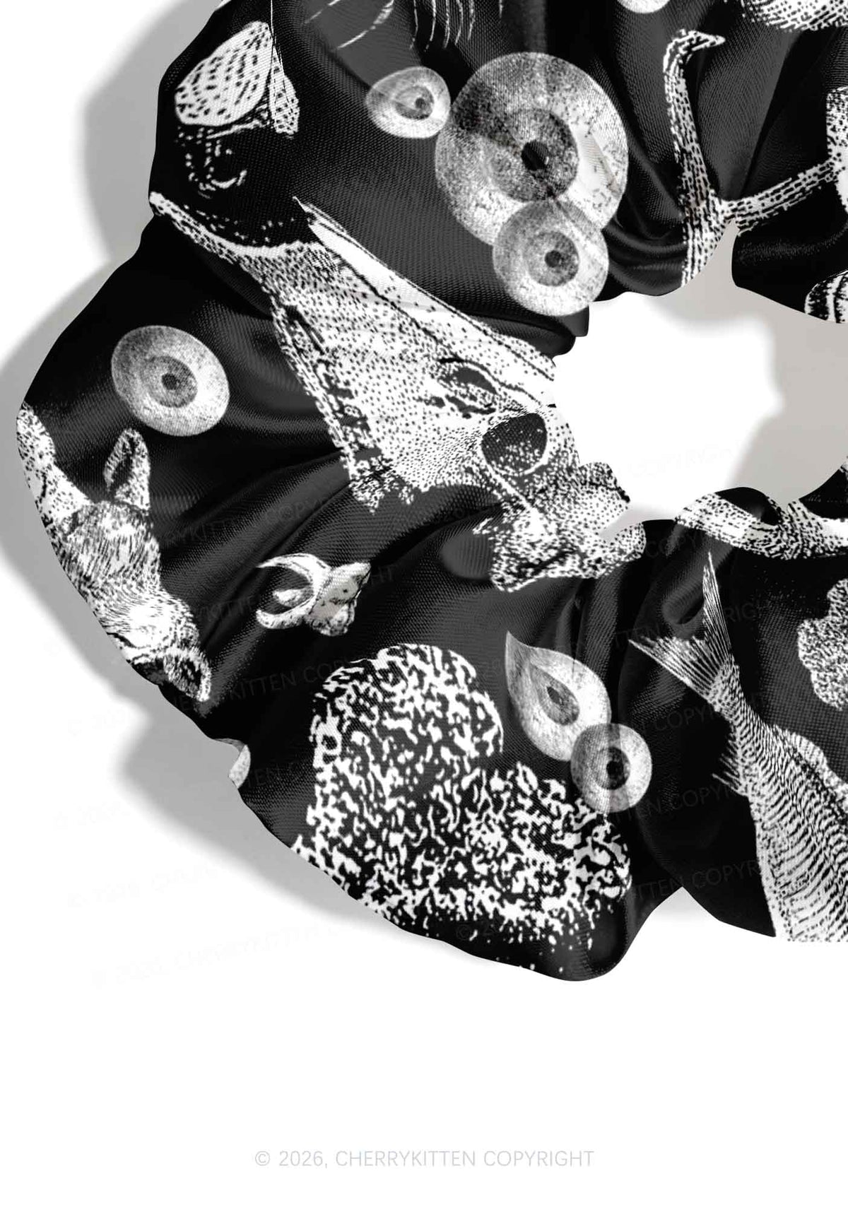 Halloween Dark Sheep Bone Y2K Hair Scrunchie Cherrykitten