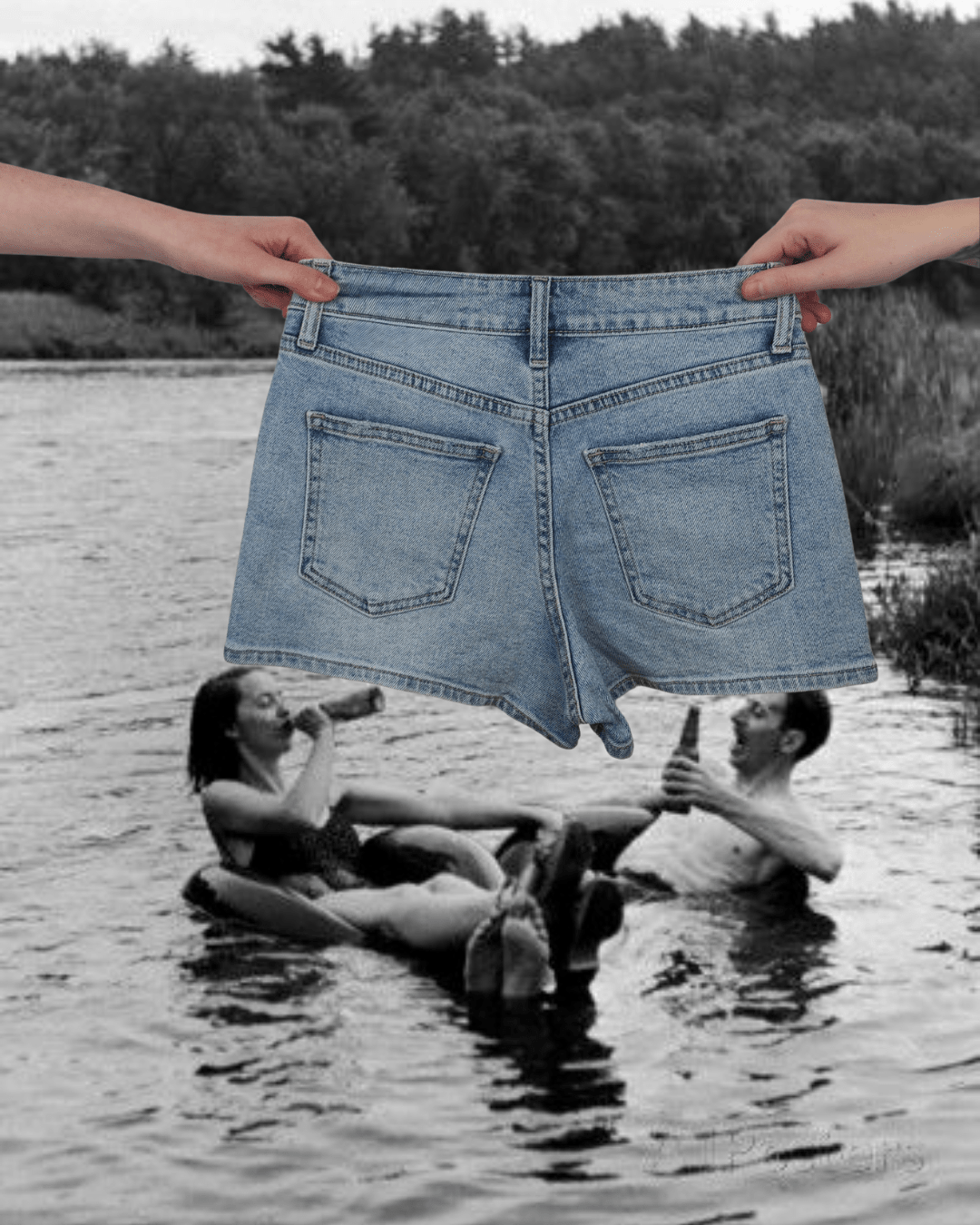 Light Denim Classic Hem Short