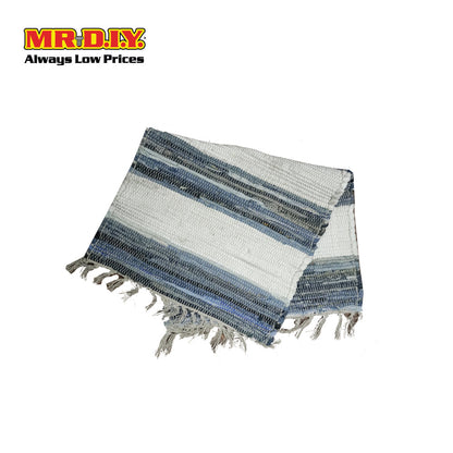 (MR.DIY) Denim-Style Indoor Outdoor Multicolor Chindi Rug (50cm x 80cm)