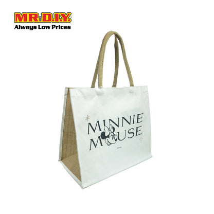 DISNEY Mickey Minnie Jute Bag (L41cm x 36cm)
