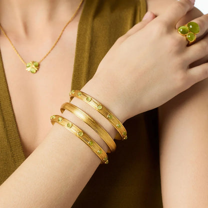 Cobblestone Stacking Bangle - Gold