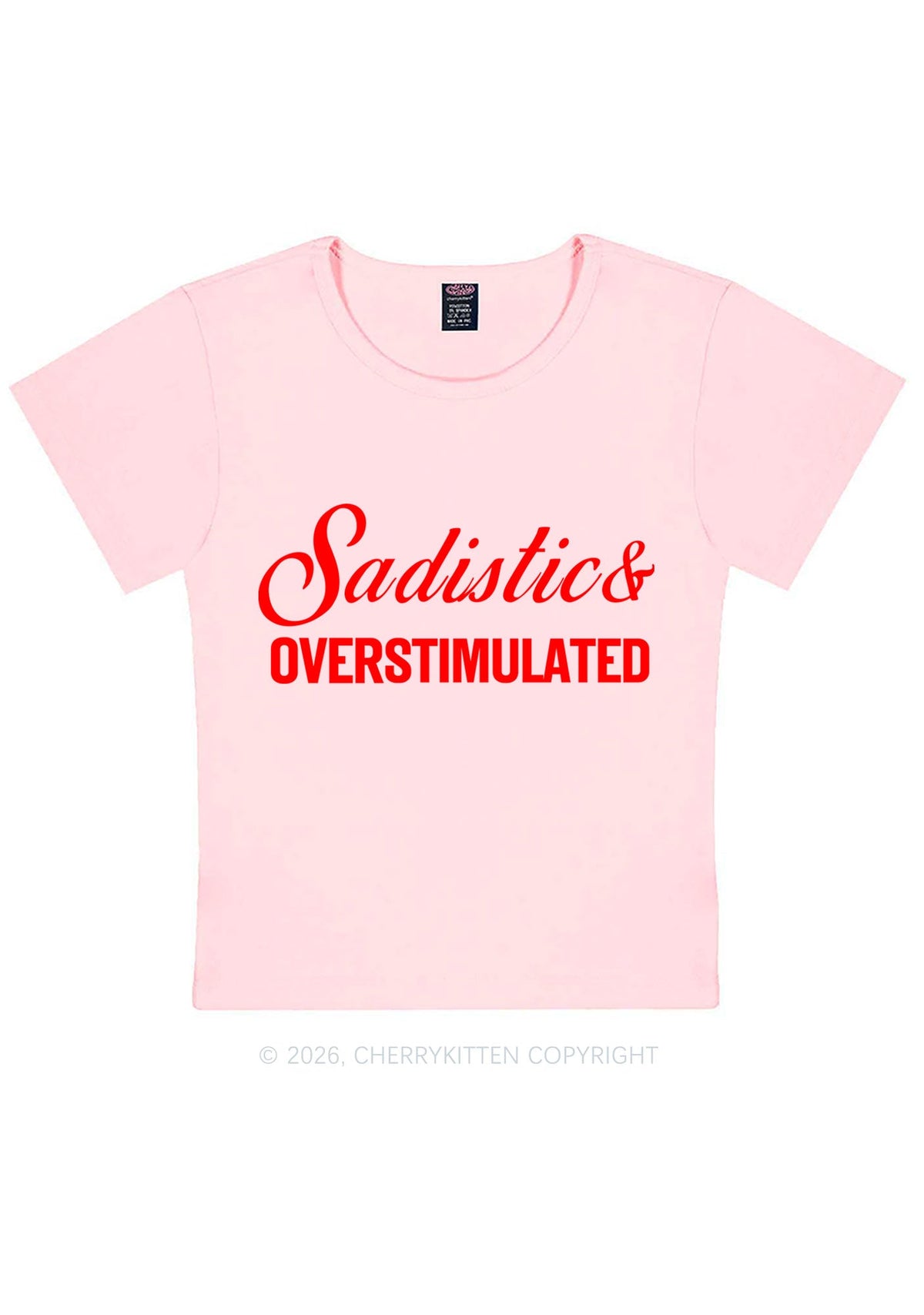 Sadistic Overstimulated Y2K Baby Tee Cherrykitten