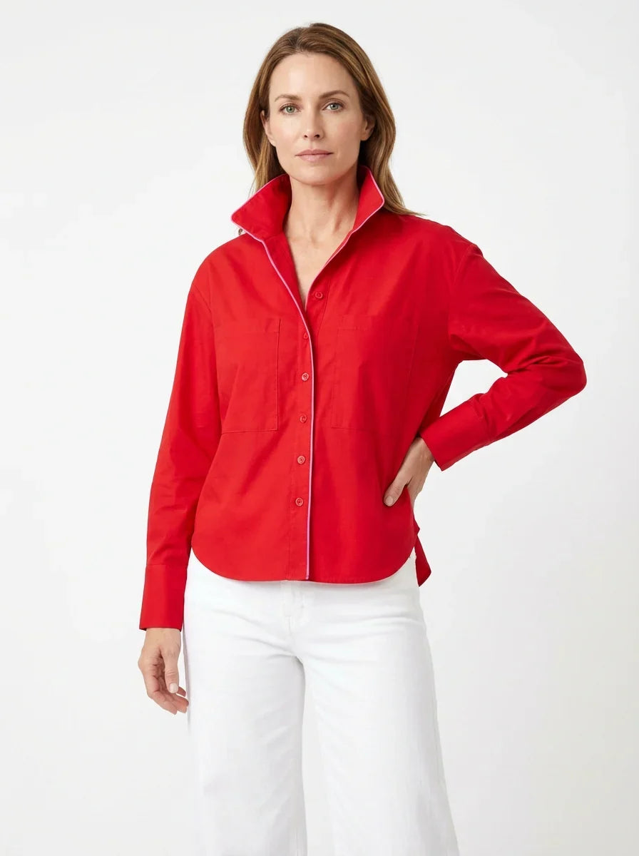 The Piper Top-Red/Pink
