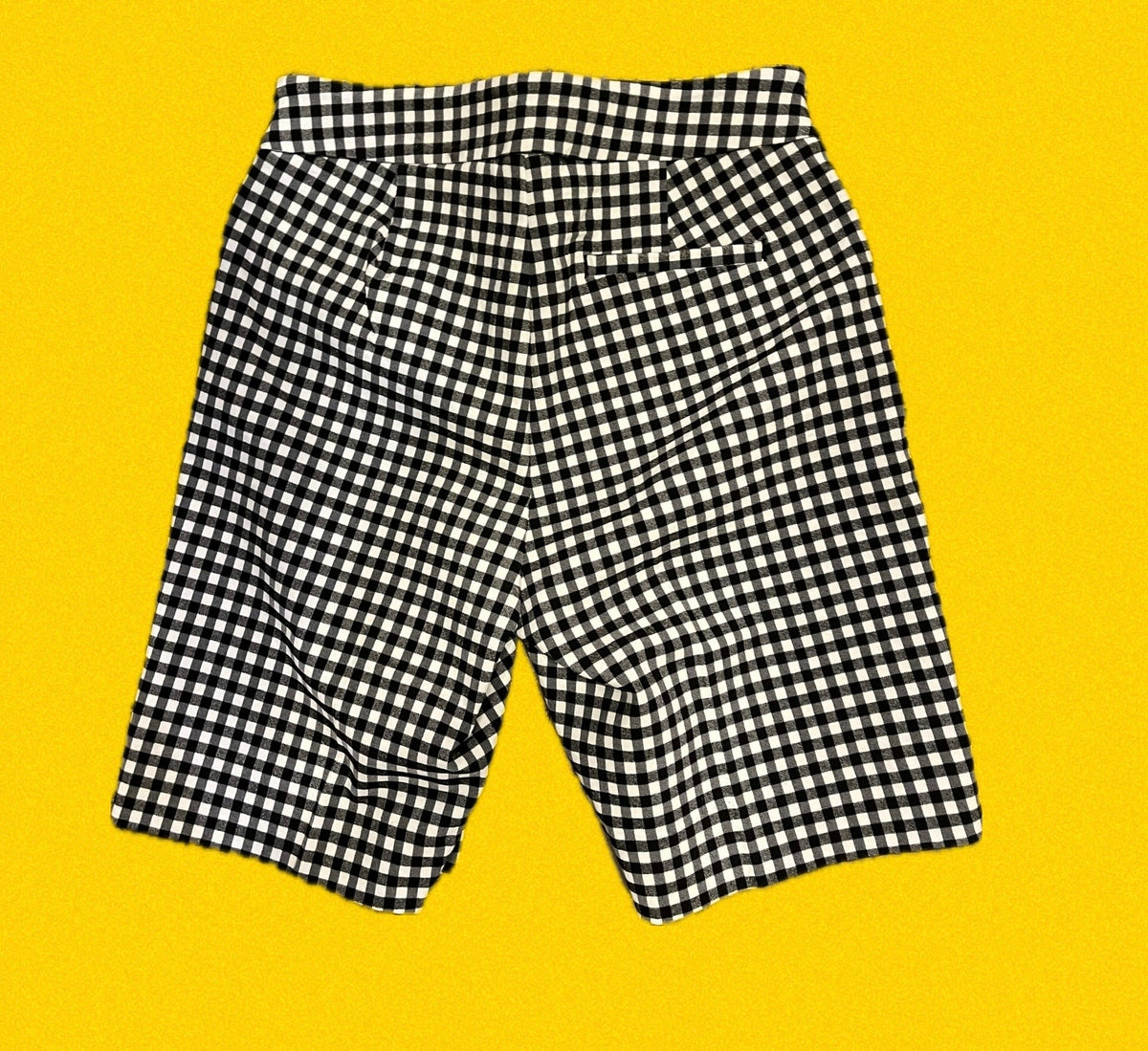 Gingham 9” Bermuda Short- Black and White