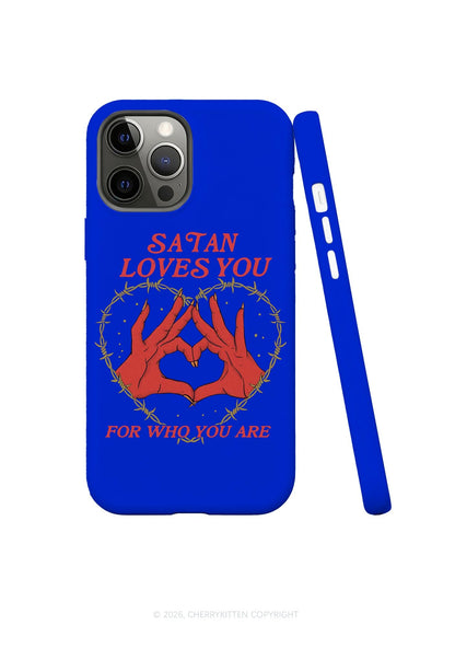 Satan Loves You Heart Halloween Y2K Phone Case Cherrykitten
