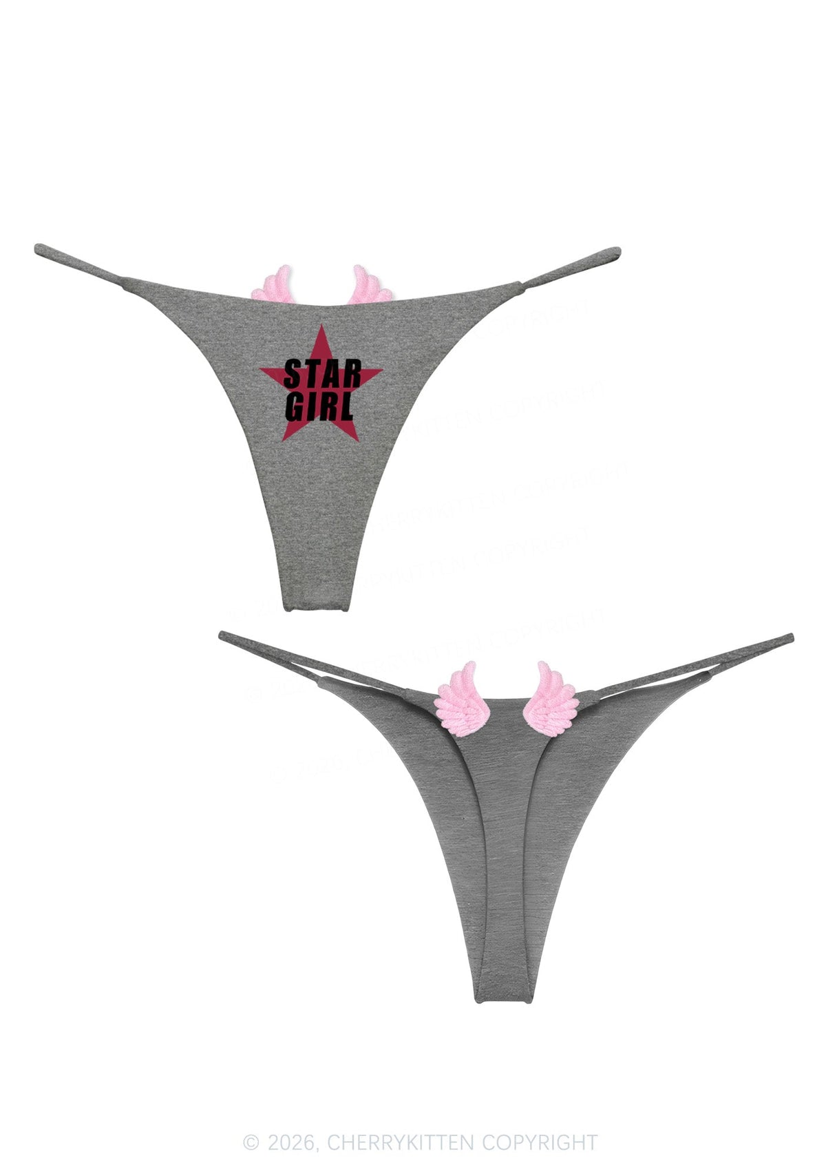 Star Girl Y2K Goth Angel Wings Bikini String Thong Cherrykitten