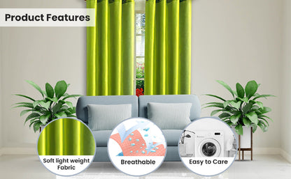 J&V TEXTILES 2 Panels Solid Grommet Faux Silk Window Curtain Drapes Treatment in 84" Length