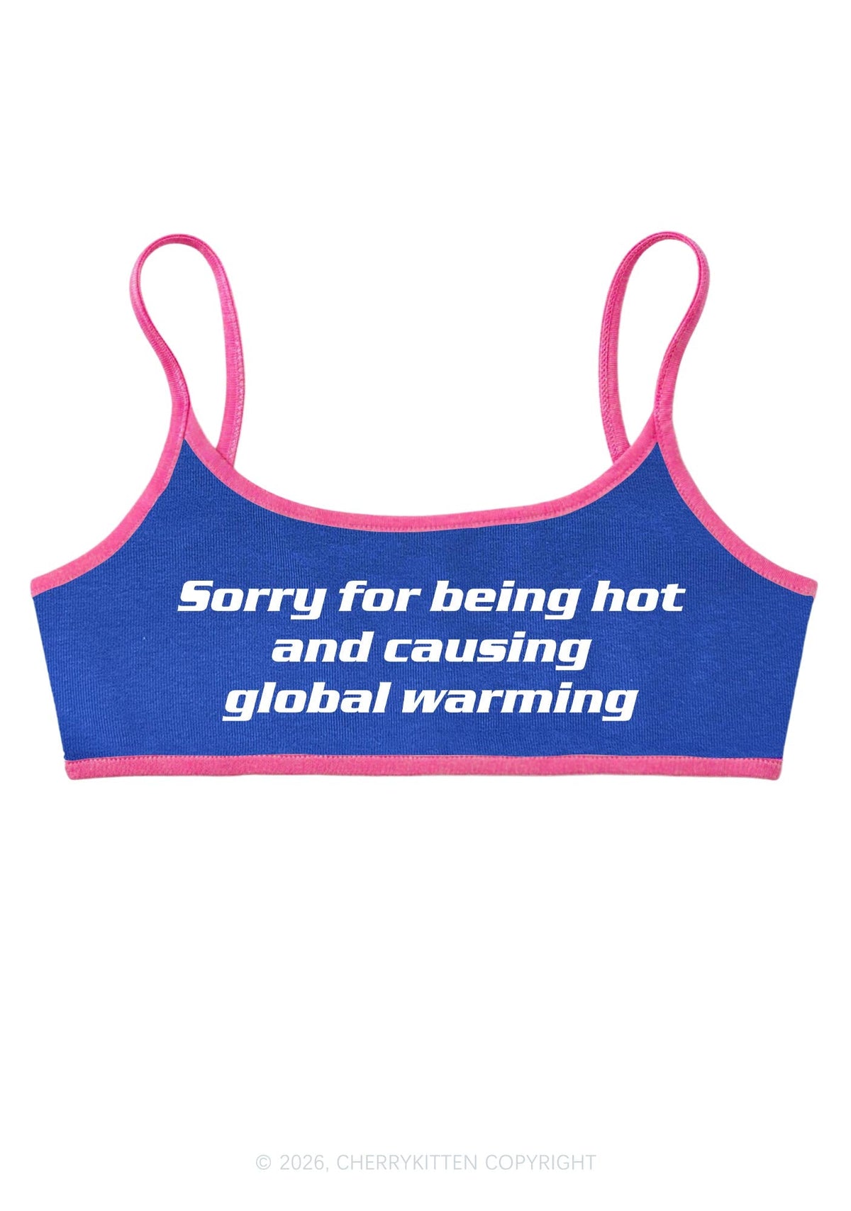 Sorry For Causing Global Warming Y2K Super Crop Cami Cherrykitten