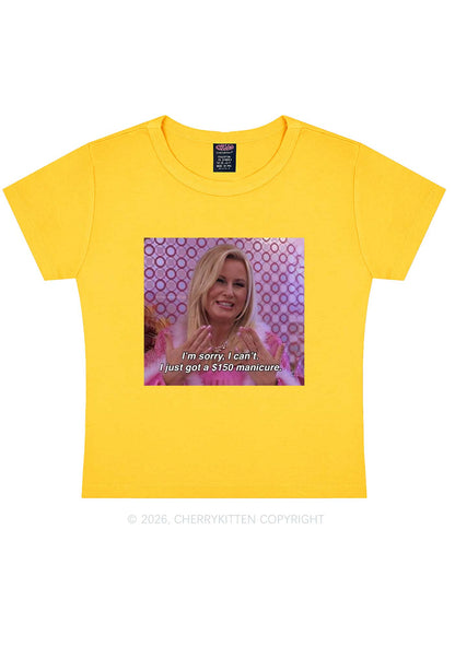I Just Got Manicure Y2K Baby Tee Cherrykitten