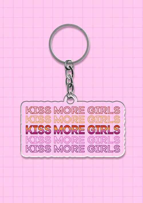 Kiss More Girls 1Pc Y2K Keychain Cherrykitten