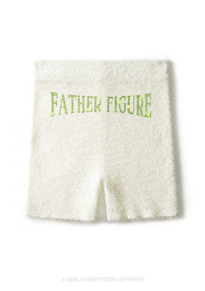 Rhinestone Father Figure Y2K Fluffy Shorts Cherrykitten