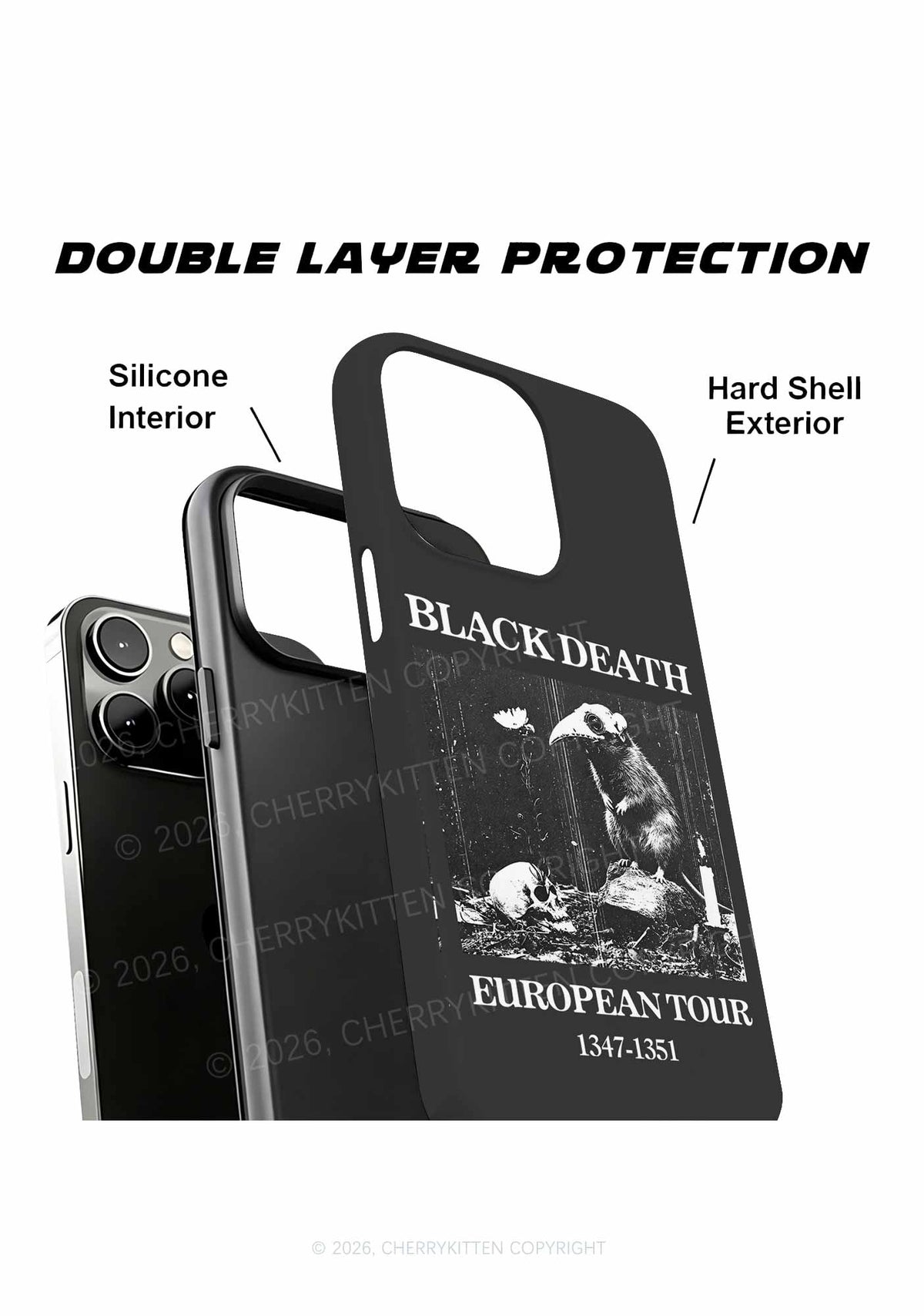 Halloween Skeleton Plague Doctor Rat Y2K Phone Case Cherrykitten