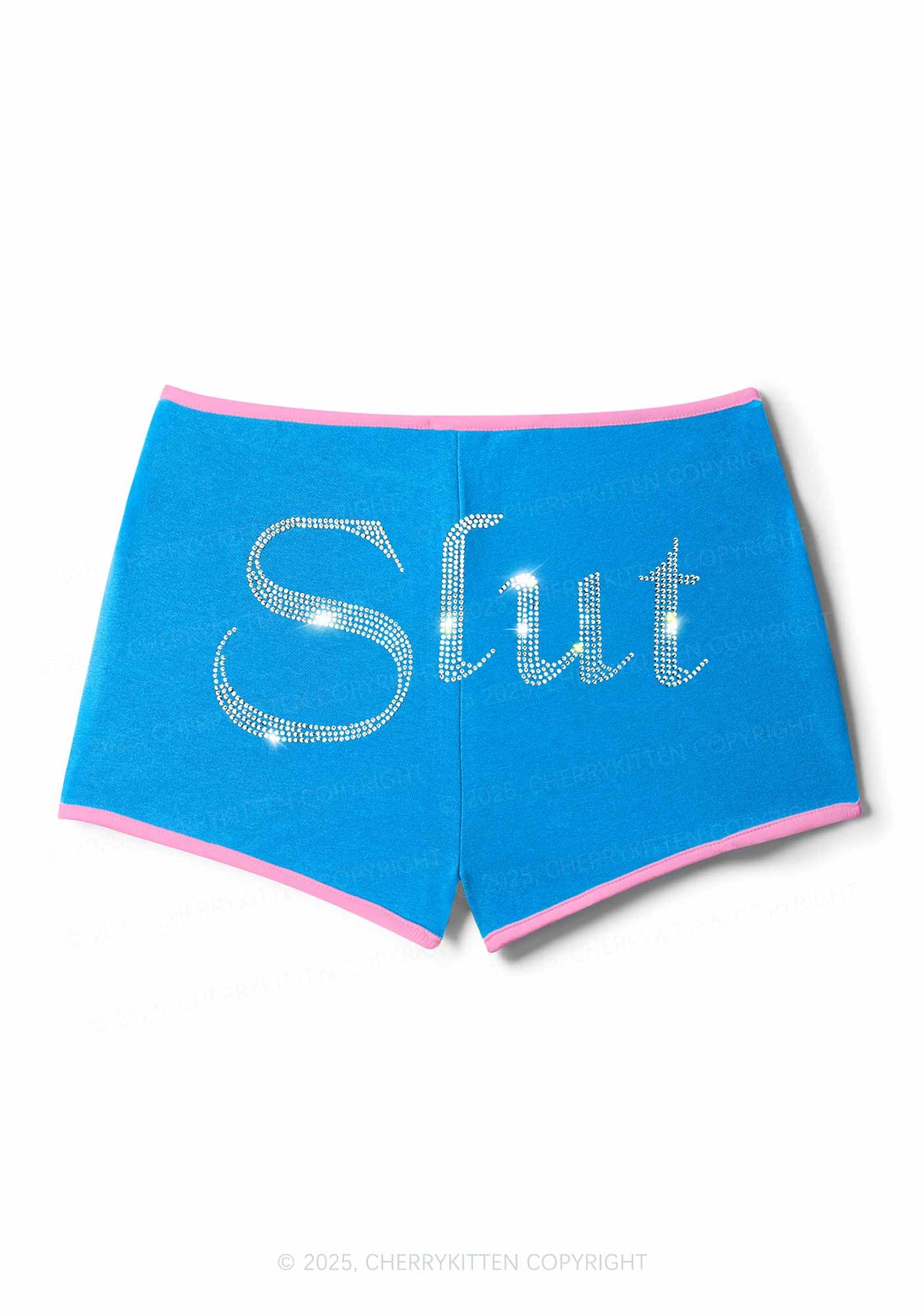 Rhinestone Slxt Y2K Booty Shorts Cherrykitten