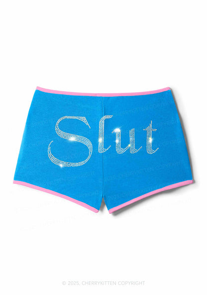 Rhinestone Slxt Y2K Booty Shorts Cherrykitten