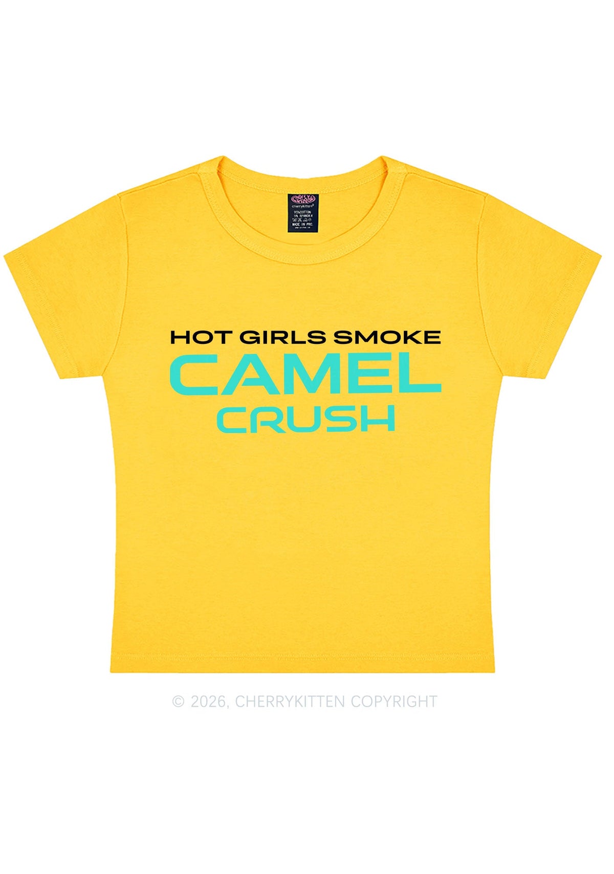 Hot Girls Smoke Mint Y2K Baby Tee Cherrykitten