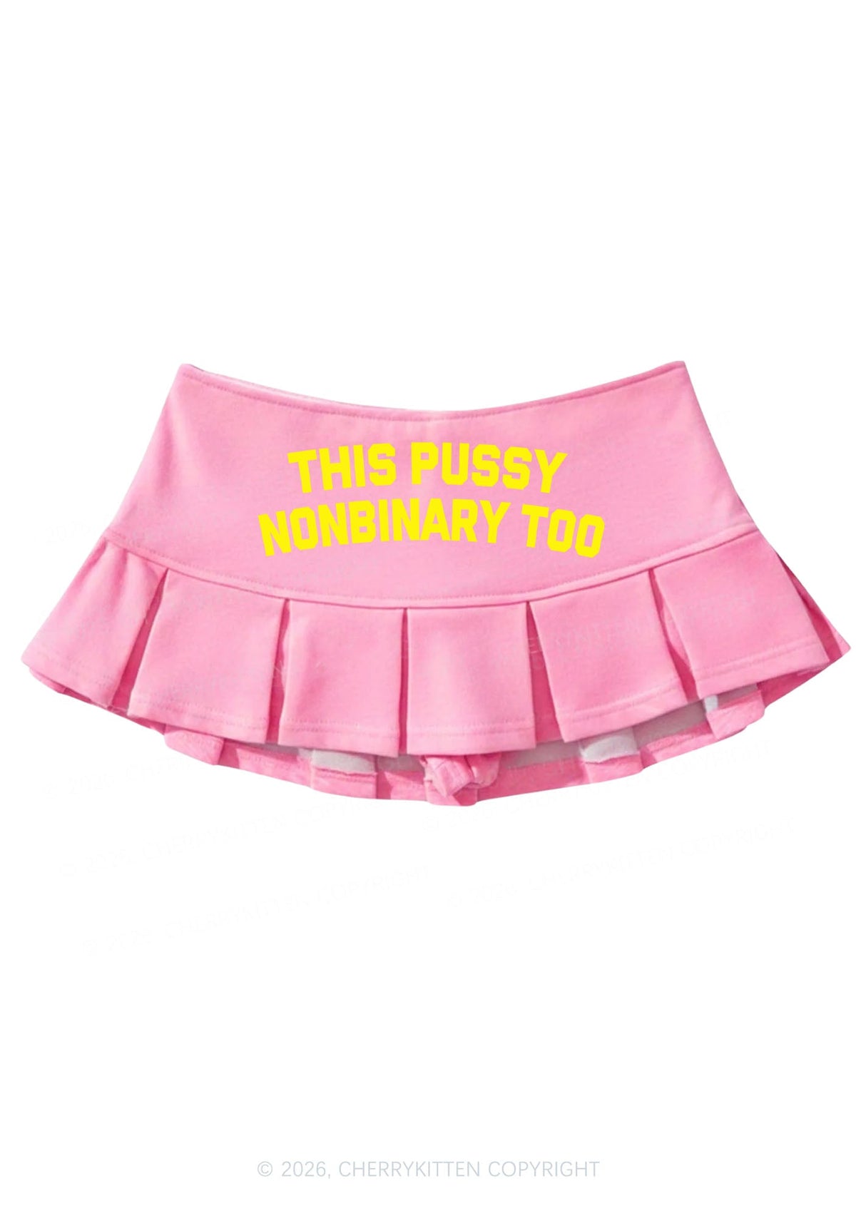 This Puxxy Nonbinary Too Pride Y2K Mini Pleated Skirts Cherrykitten