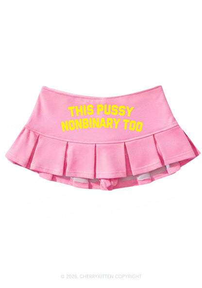 This Puxxy Nonbinary Too Pride Y2K Mini Pleated Skirts Cherrykitten