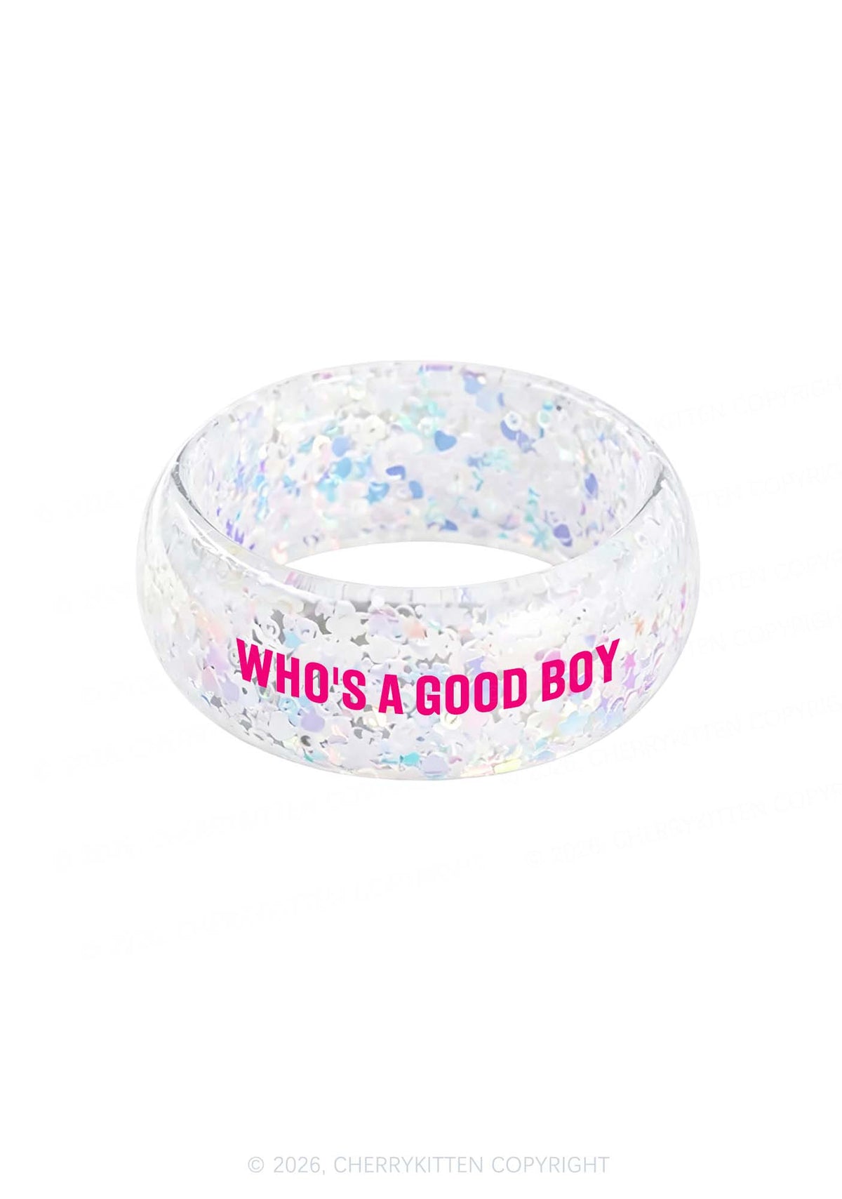 Whos A Good Boy Y2K Cuff Bangle Cherrykitten