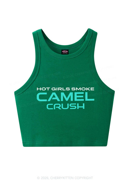 Hot Girls Smoke Mint Y2K Crop Tank Top Cherrykitten