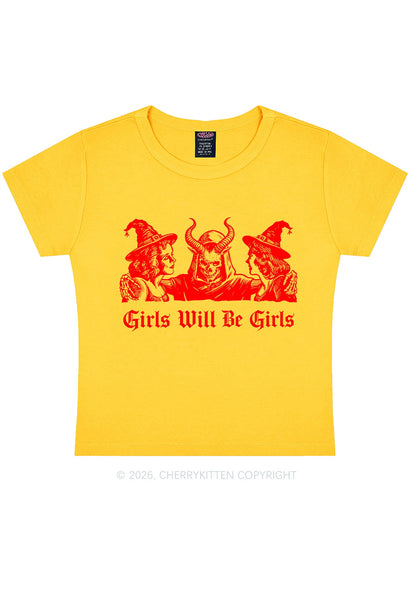 Halloween Witch Girl Y2K Baby Tee Cherrykitten