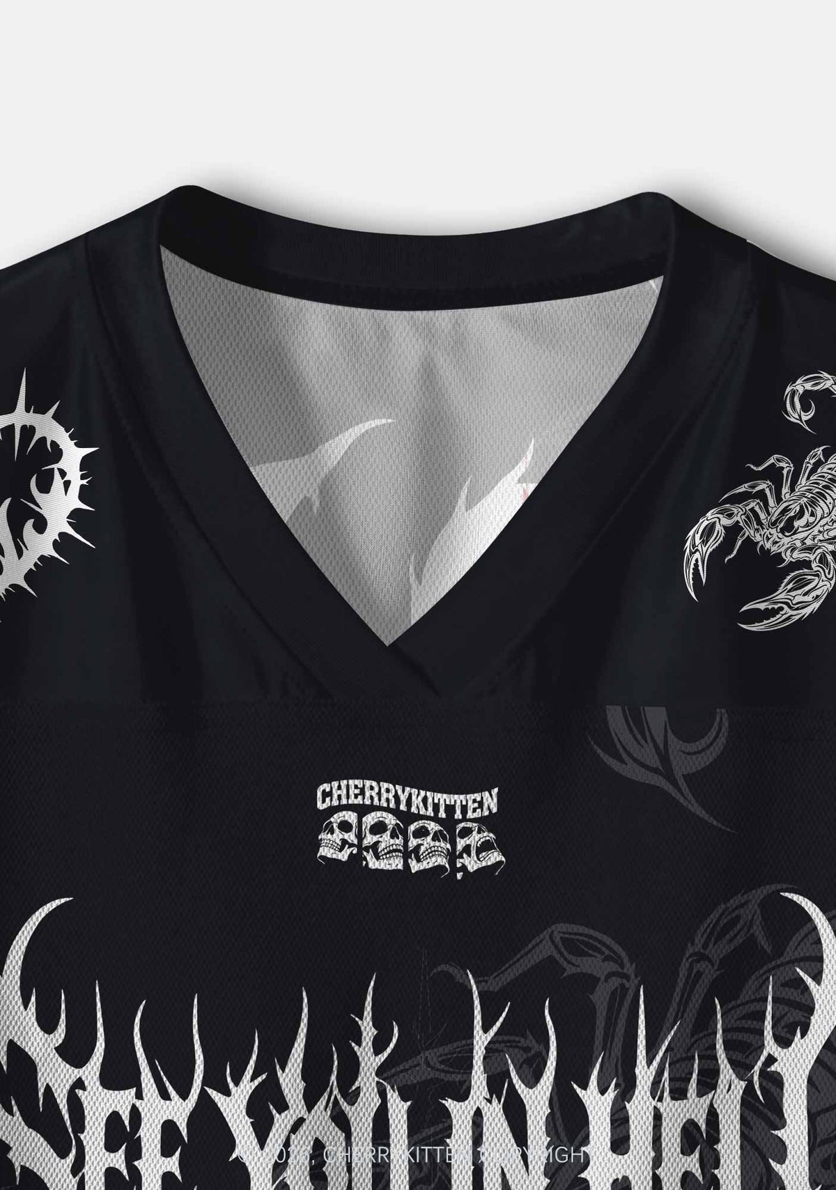 See You In Hell Y2K Crop Sport Jersey Shirts Cherrykitten