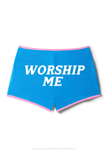 Worship Me Y2K Contrast Mini Shorts Cherrykitten
