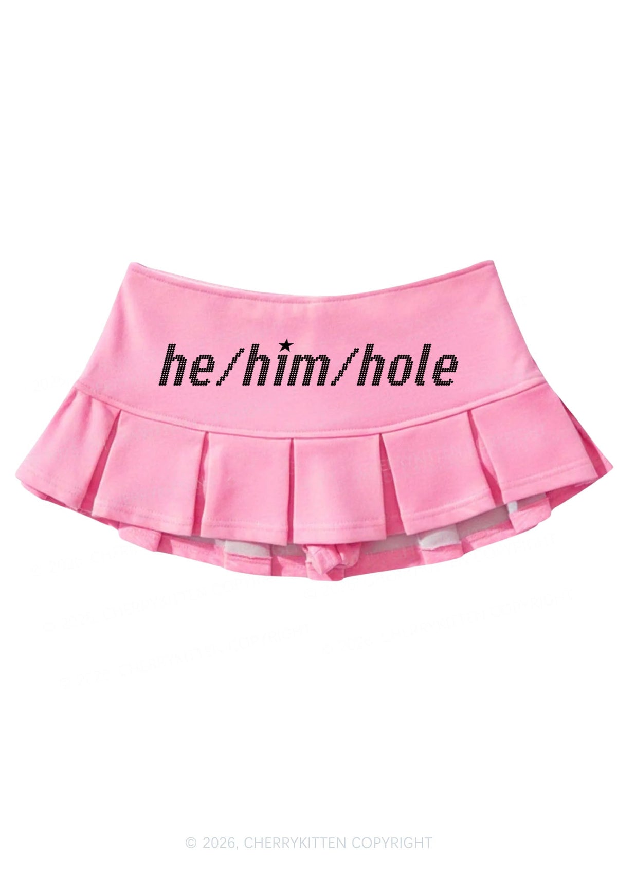 He Him Hole Pride Y2K Mini Pleated Skirts Cherrykitten