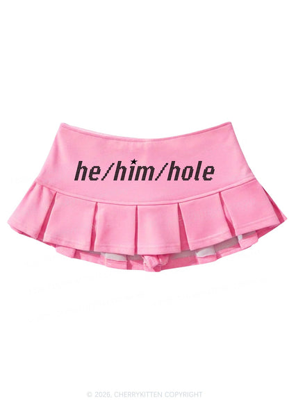 He Him Hole Pride Y2K Mini Pleated Skirts Cherrykitten