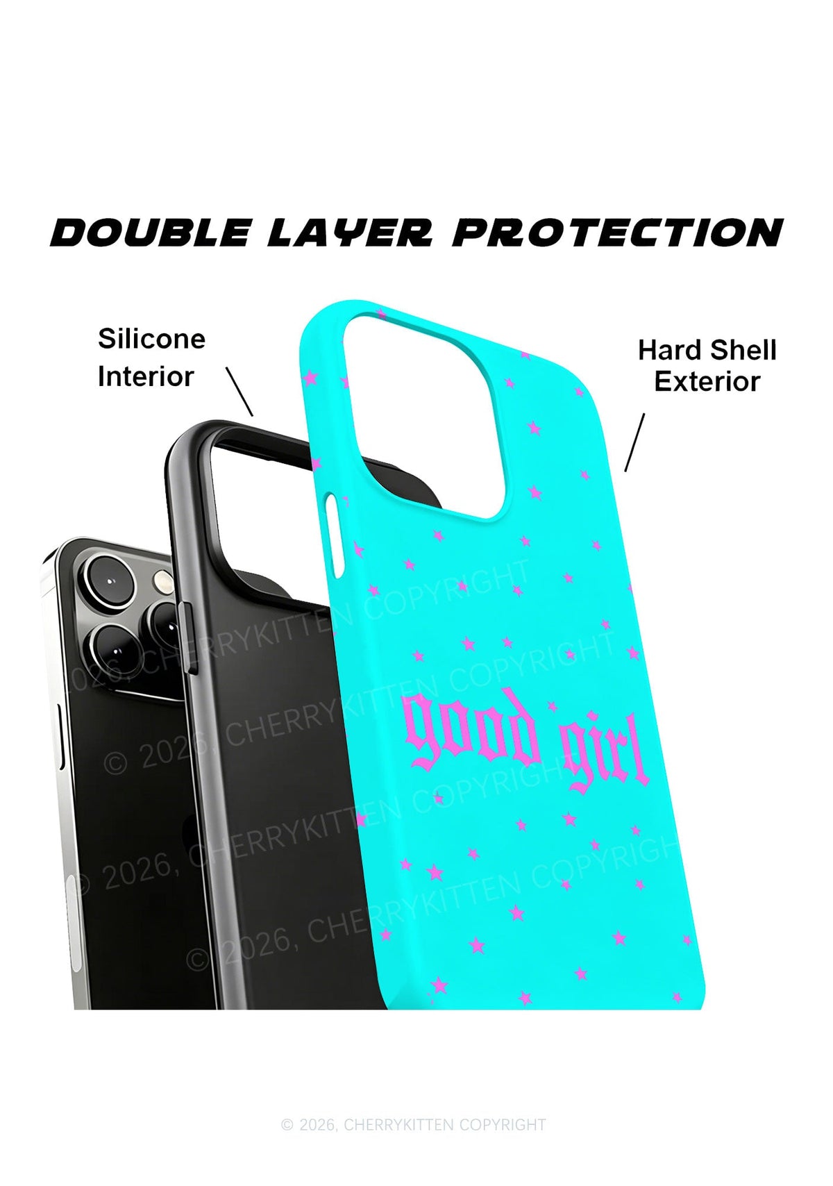Blue Good Girl Y2K Phone Case Cherrykitten