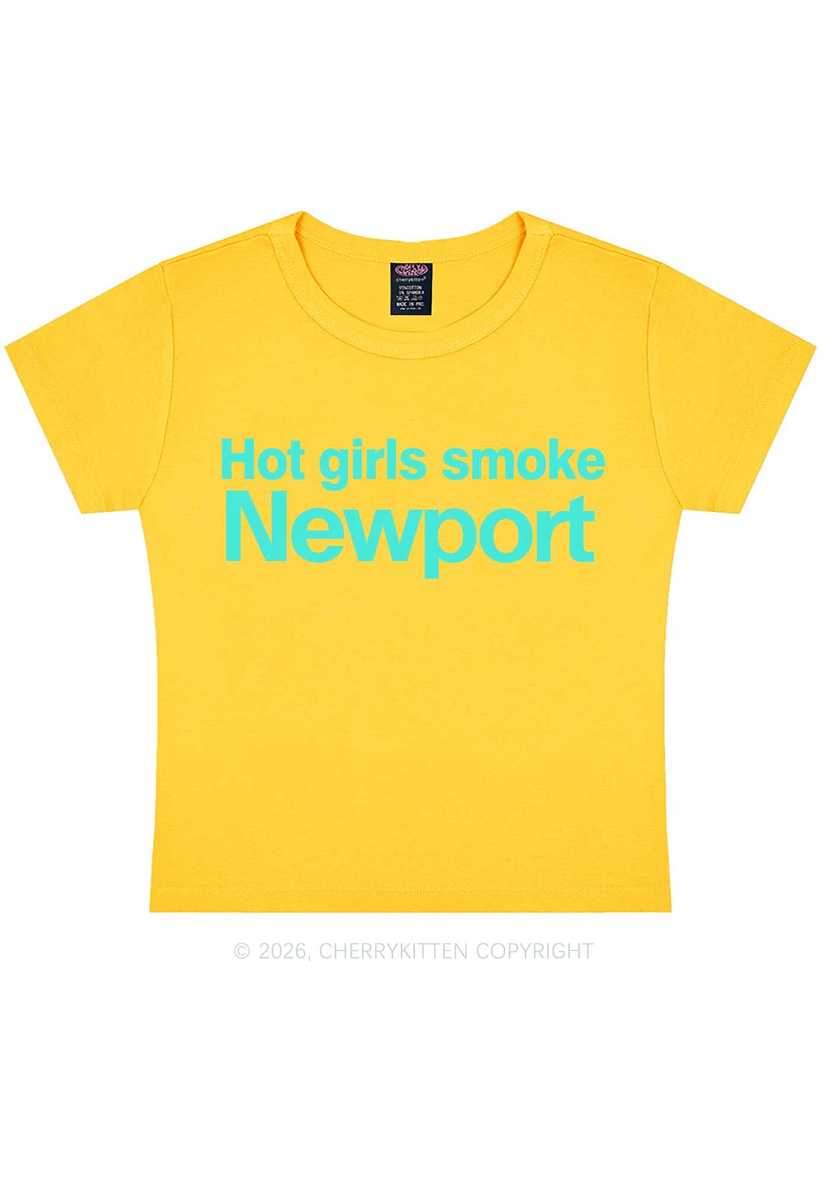 Hot Girls Smoke New Y2K Baby Tee Cherrykitten