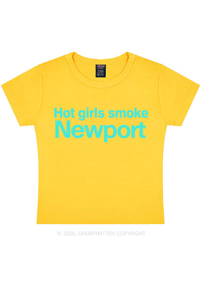 Hot Girls Smoke New Y2K Baby Tee Cherrykitten