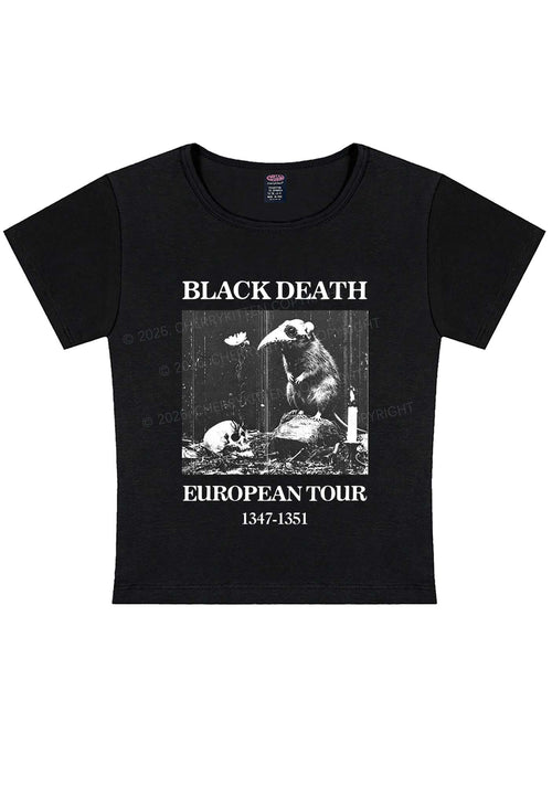 Halloween Skeleton Plague Doctor Rat Y2K Baby Tee Cherrykitten