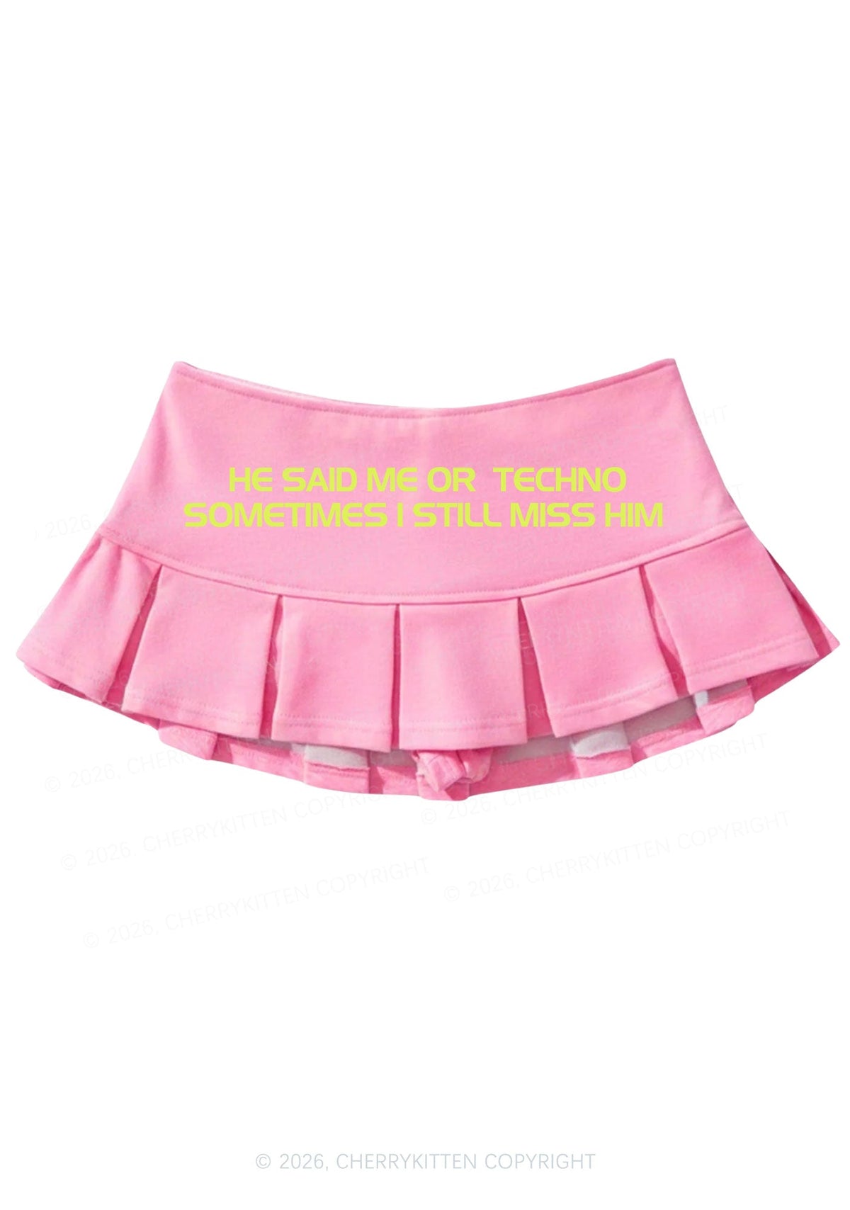 Me Or Techno Y2K Mini Pleated Skirts Cherrykitten