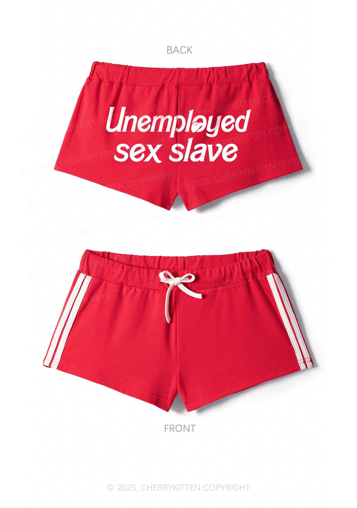 Unemployed Sx Slave Y2K Drawstring Mini Shorts Cherrykitten